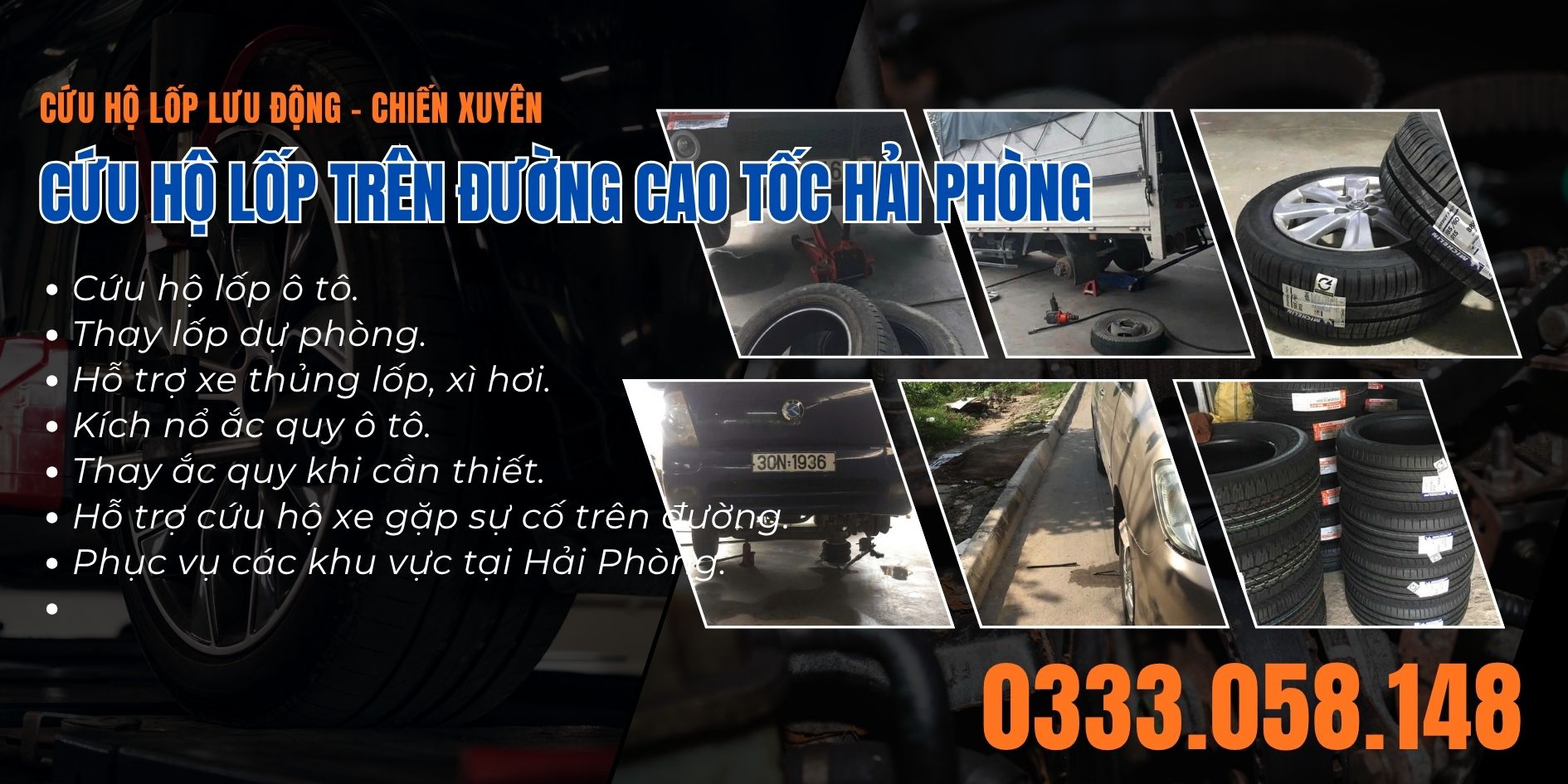 Cứu hộ lốp xe trên cao tốc Hải Phòng Cứu hộ lốp xe trên cao tốc Hải Phòng