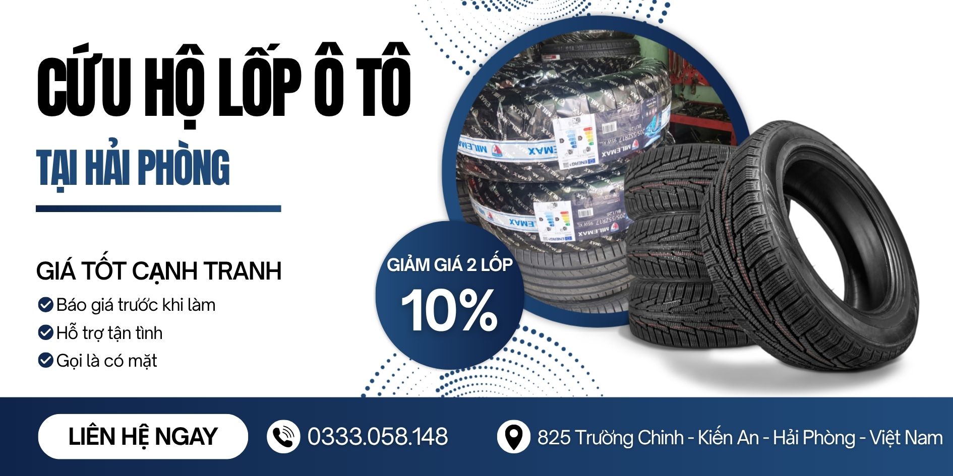 cứu hộ lốp ô tô tại Hải Phòng