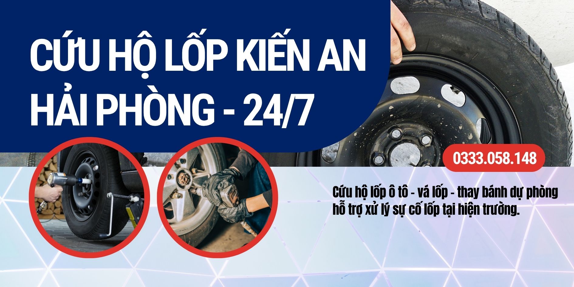 Cứu hộ lốp Kiến An Hải Phòng