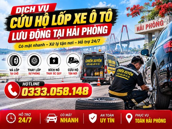 Dịch vụ Cứu hộ lốp xe ô tô lưu động tại Hải Phòng