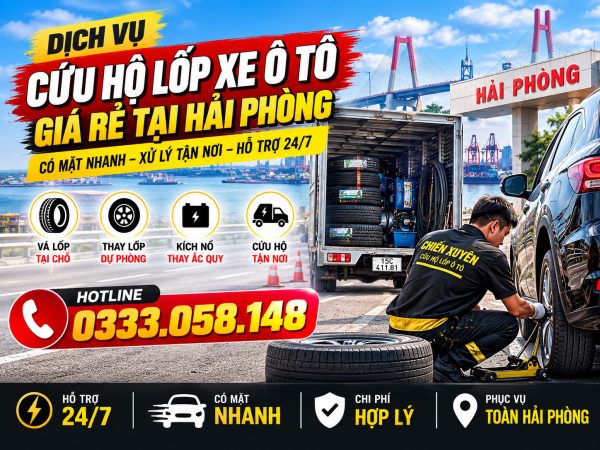 dịch vụ cứu Hộ Lốp Xe Ô Tô Giá Rẻ Tại Hải Phòng