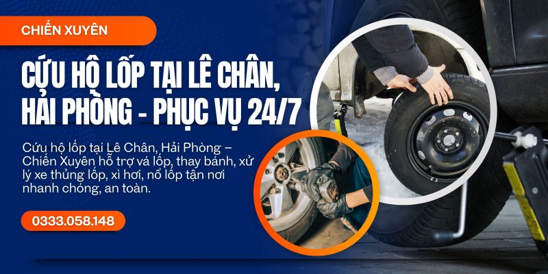 cứu hộ lốp tại lê chân hải phòng